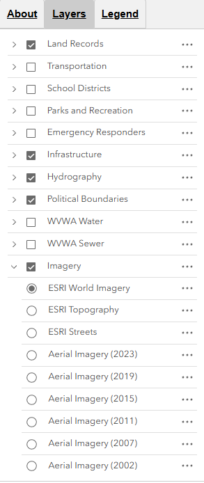 Left panel Layers tab