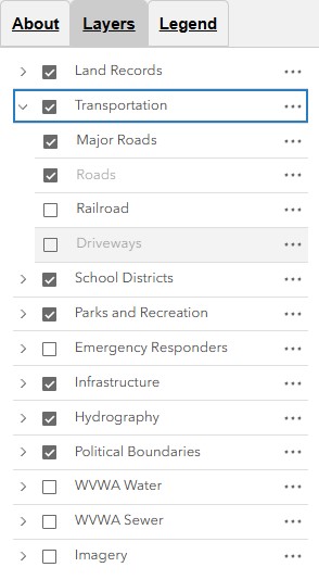 Left panel's Layer tab